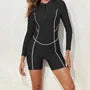 Long Sleeve Zip-Up Swimsuit