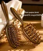 Dual Side Wooden Hair Brush with Massager