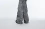 Hooded Zip Vest / High Waist Wide Leg Pants