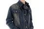 Washed Buckled Zip Denim Jacket