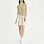 Halter V-Neck Plain Ruched Open Back Knit Top