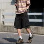 Drawstring Waist Plain Cargo Shorts