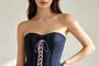 Ballet-Inspired Lace-Up Strapless Corset