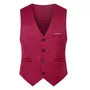 V-Neck Plain Single-Breasted Vest