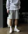 Plain Drawstring-Waist Cotton Shorts