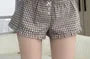 Low Waist Plaid Bow Ruffle Lounge Shorts