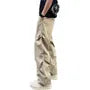 Drawstring Waist Plain Wide Leg Cargo Pants