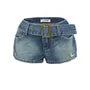 Belt Waist Denim Hot Pants