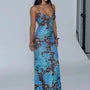 Spaghetti Strap Leopard Print Panel midi Bodycon Dress