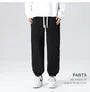 Drawstring Waist Plain Fleece Lined Sweatpants
