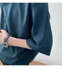 Short-Sleeve Loose Plain Shirt