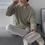 Half Zip Plain Polo Sweater