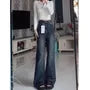High Waist Washed Flared Jeans