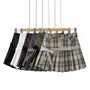 High Waist Plaid Mini Pleated Skirt