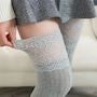 Lace Trim Over-the-Knee Socks