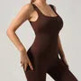 Sleeveless Plain Yoga Jumpsuit