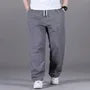 Drawstring Waist Plain Loose Fit Straight Leg Pants