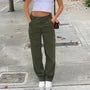 Low Rise Straight-Leg Cargo Jeans