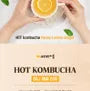Daily Kombucha Tea with Honey Lemon Ginger