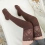 Lace Trim Over-the-Knee Socks