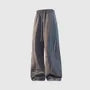 Drawstring Waist Contrast Trim Wide Leg Pants