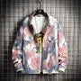 Long-Sleeve Tie-Dye Denim Jacket