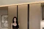 Spaghetti Strap Plain Slit Lace Panel Maxi Sheath Dress