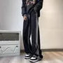 High Waist Two Tone Wide Leg Jeans