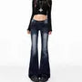 Low Waist Washed Slim-Fit Boot-Cut Jeans