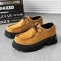 Platform Lace-Up Faux Suede Shoes