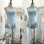 Set: Asymmetrical Ruffle Trim Lace Slim Fit Camisole Top + Thin Scarf