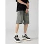 Mid Rise Washed Denim Shorts