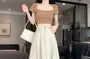High-Rise Pleated Midi A-Line Skirt