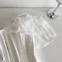Short-Sleeve Off Shoulder Plain Lace Panel Bustier Top