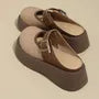 Buckled Platform Mules