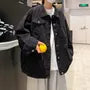 Collared Denim Button-Up Jacket