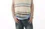 Round Neck Color Block Pointelle Knit Sweater Vest