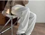 Drawstring-Waist Ribbed Straight-Cut Pants
