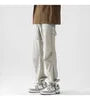 Drawstring Waist Plain Loose Fit Cargo Pants