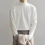 Long Sleeve Mock Neck Plain T-Shirt