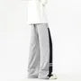 Drawstring Waist Striped Panel Straight Leg Sweatpants