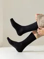 Set Of 4 Pairs: Plain Crew Socks