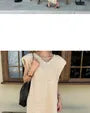 Sleeveless V-Neck Knit Midi Sheath Dress