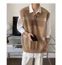 V-Neck Plaid Sweater Vest