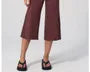 Set: V-Neck Sport Bra Top + Mid Rise Plain Capri Wide Leg Sweatpants