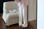 Scoop Neck Plain Sweater / Drawstring Waist Wide Leg Pants