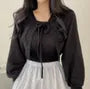 Puff Sleeve Tie-Front Bolero