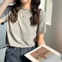 Short-Sleeve Round Neck Plain T-Shirt