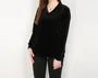 V-Neck Plain Velvet Sweatshirt
