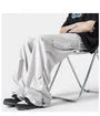 Drawstring Waist Plain Straight Leg Sweatpants